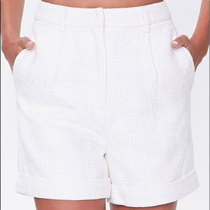 High-Rise Tweed Shorts